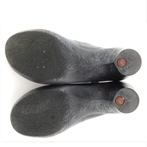 CAMPER Black Mary Jane Floral Detail Heel Pumps 39 - Picture 7 of 8